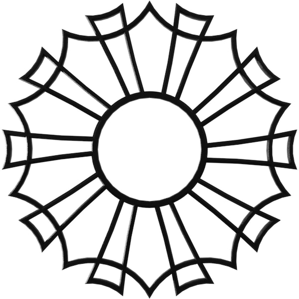 Ekena Millwork Augustus Architectural Grade PVC Pierced Ceiling Medallion, Black, 20"OD x 7"ID x 1/2"P CMPP20AUSBL - main